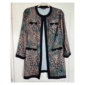 Misook | Size Small Leopard Kimono Long Sleeve